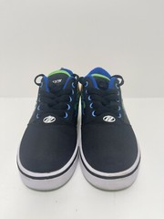 Heelys black green yellow red blue flames Youth Sz 5 EUC!