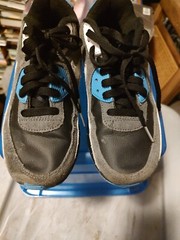 Nike Air Max 90 Leather GS ‚Black Dark Grey‘ Kid’s Shoes Size 4.5Y / Women’s 6