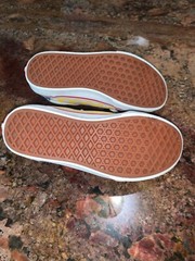 Vans Checkered Red Blue Yellow off the wall youth size 4