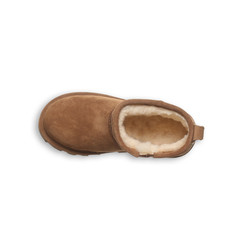 Bearpaw Shorty Youth Suede Boots Hickory Kids Ankle Winter Wool Lined