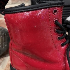 Dr Martens 1460 Red Cosmic Glitter Boots Sz 2 Youth. Whimsigoth, Classic