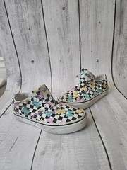 Kids Vans Size 1 Multicolor Butterfly Checkers