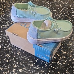 HEYDUDE Wendy Toddler Glitter Unisex Kids Loafer Blue US K7 EU 23