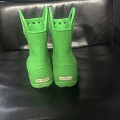 Crocs Toddler Handle It Rain Boots Green Size C9