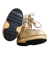 MOON BOOT Gold Metallic Snow Kids EU 27-30 US 10-12 New NWT Icon Low Junior