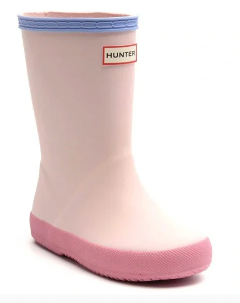 NWD $99 Hunter Kids First Classic Rain Boot Vidalia Pink/Serenity UK11/US10/EU28