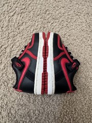 Nike Vandal Court Low Athletic Shoes Toddler Sz 5 Black/Varsity Red SAMPLE