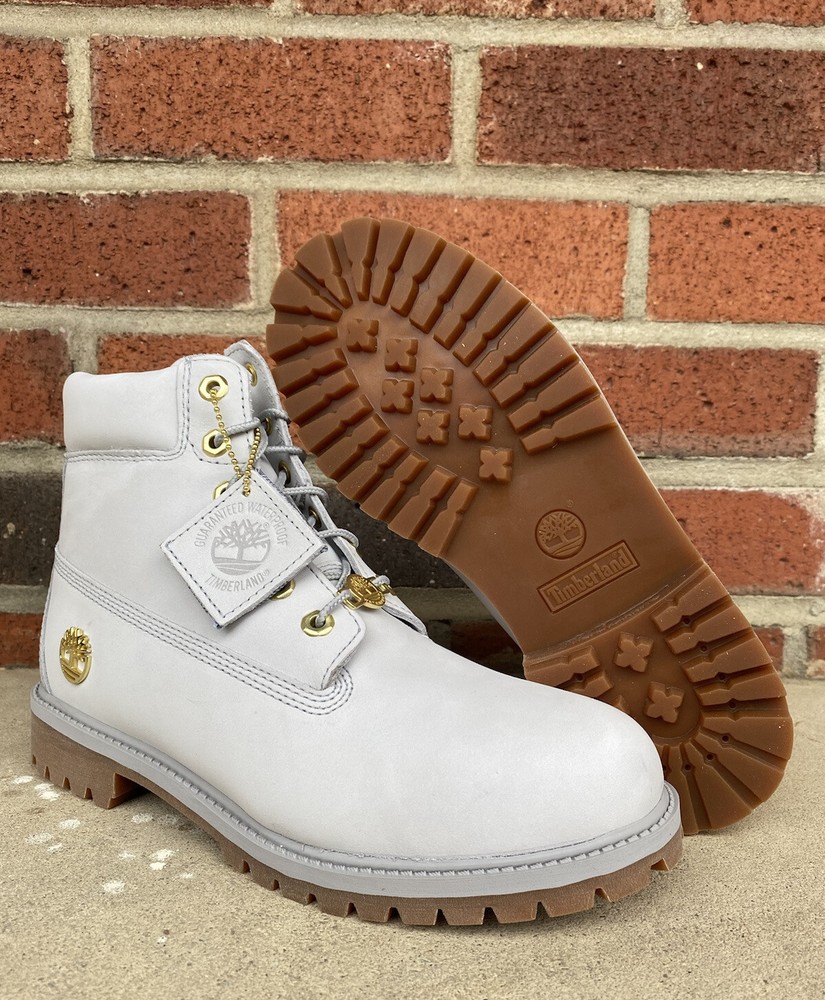 Timberland Junior 6” PREMIUM LT Grey Nubuck TB 0A43B2 Waterproof Boots. SZ:4.5