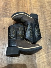 Children’s Cowboy Boots Old West „Buckaroo“ Black and Brown Size 5 D Cowboy
