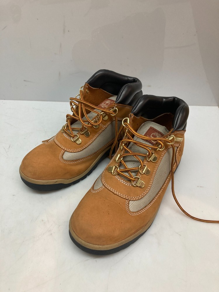 Timberland Field Boot Mid Lace Up Kids, Size 5.5, Wheat Nubuck, TB015945