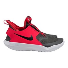 New NIKE FLEXRUNNER AT4663-200 Dark Grey and Red Shoes Youth Size 1