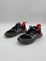 Adidas RapidaRun Elite J Sneaker EG6911 Youth Sz 5.5 Neon Black Gray Suede Shoe