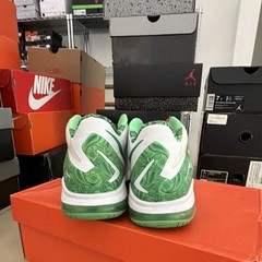 Nike Max LeBron XI Low (GS) Kids Sneakers White Green 7Y 644534-100