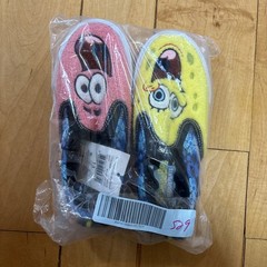 NEW SpongeBob SquarePants & Patrick YOUTH Chenille Fleece Slip-On Sneakers SZ 13