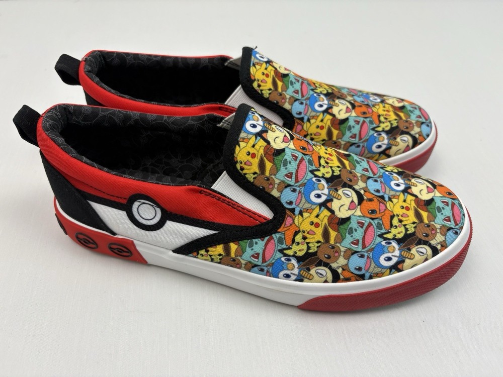 Ground UP Pokemon PIKACHU Slip-On Canvas Sneaker Shoes Unisex Size 6