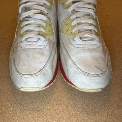 Nike Air Max 90 Kids Sneakers White Red 307793-112 Size 6.5Y Vintage 2007