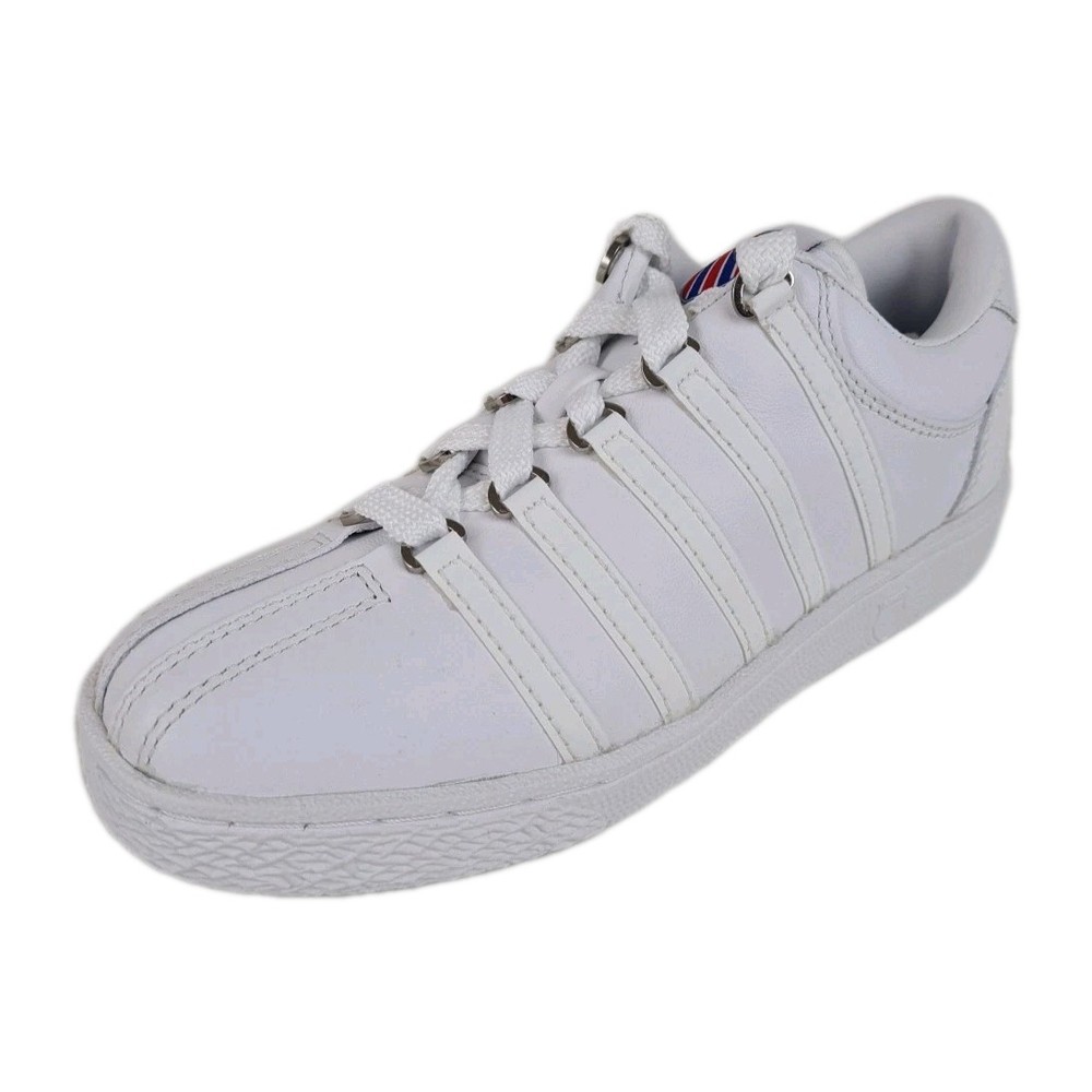 🚨 K-Swiss Classic 50100 Toddlers School Shoes Sneakers White Leather Size 9.5