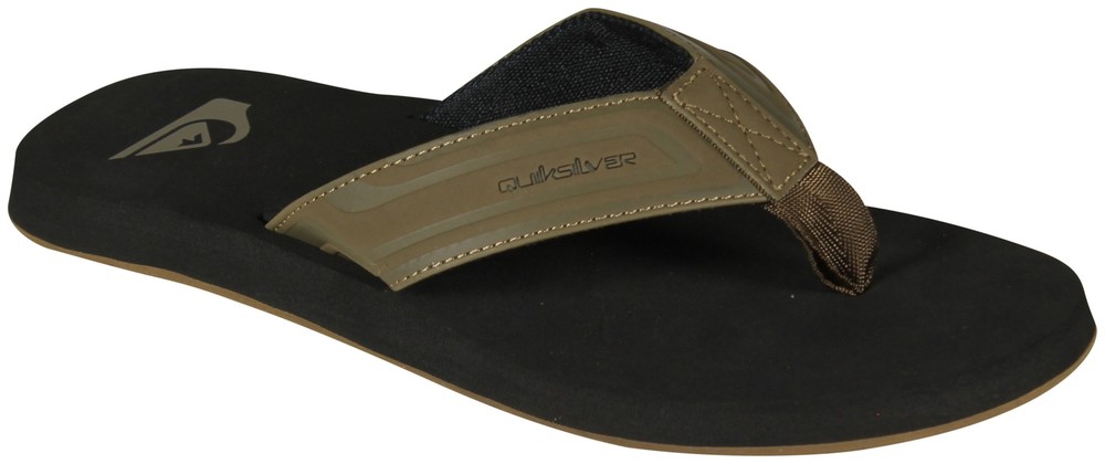 Quiksilver Boy’s Monkey Wrench Core Sandal – Black / Army Green – New