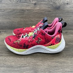 Under Armour Curry 10 Kids Pink Butterfly Graphic Basketball Shoes Size 5.5 Y