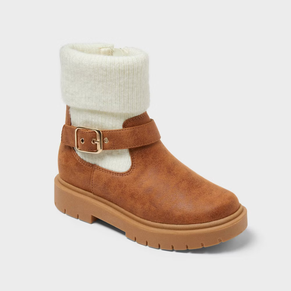Girls‘ Lug Sole Boots – Cat & Jack Cognac 13