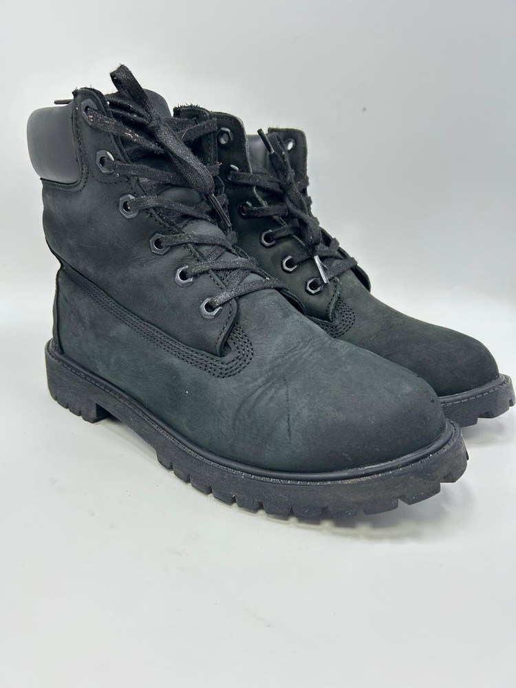 Timberland 6″ Premium Waterproof Boots Black Nubuk Junior Size 6 M 12907/ 200 gm