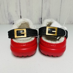 Crocs Classic Lined Santa Clogs Size J1 Christmas Holiday Slip On Toddler