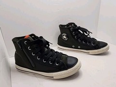 Converse Chuck Taylor All Star | Olive Green. Leather. Side Zip | Junior Sz 2