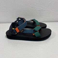 Teva Original Universal Kids Sz 2 Multi Color Hook And Loop Sandals NEW