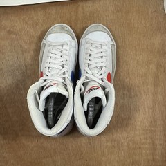 Nike Blazer Mid ’77 White Blue Orange DA4086-117 Youth Size 7 Women’s Size 8.5