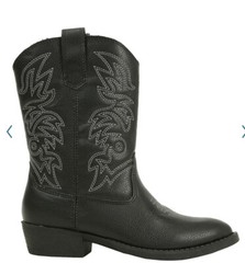 Deer Stags Ranch Kids‘ Cowboy Boots in Black Size 6M – New!