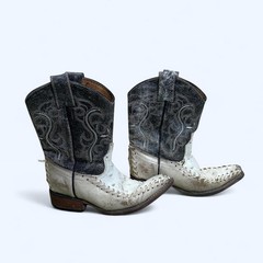 Pastisal Distressed Two Tone Western Boys Cowboy Boots APX Size 10