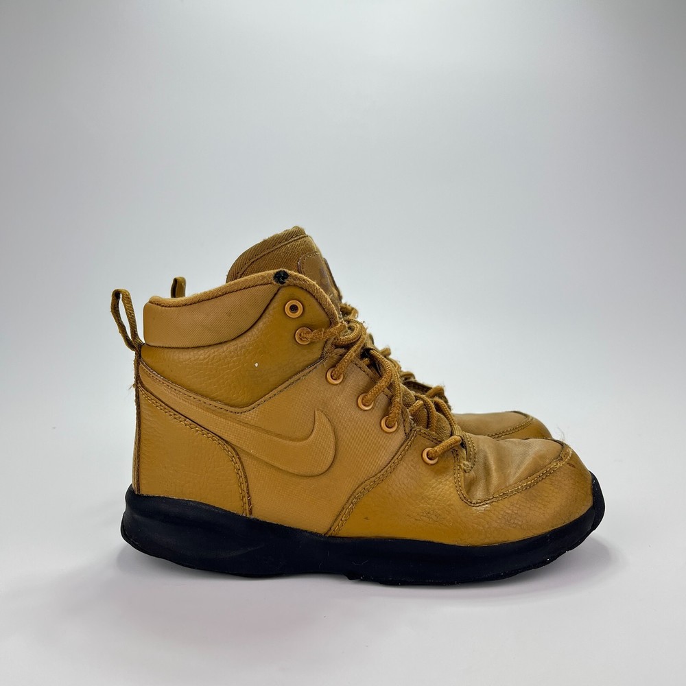 Nike Manoa Wheat Brown High Top Lace Up Hiking Shoes BQ5372-700 Youth Size 3