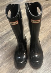 Hunter Original Pull On Big Grab Handle Gloss Rain Boots US 2B/3G