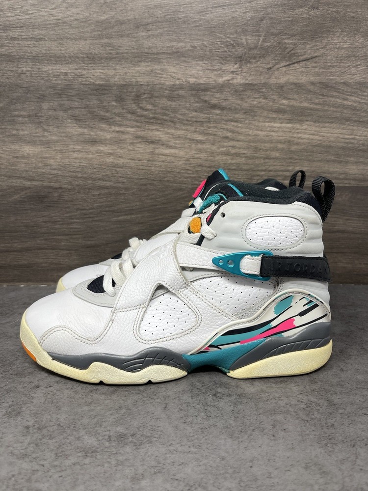 Air Jordan 8 Retro South Beach Kids Size 5Y GS Sneakers 305368-113