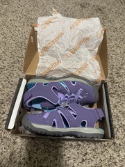 Northside Burke SE Kids Sport Sandal Hook & Loop Closed Toe Purple/Blue 11
