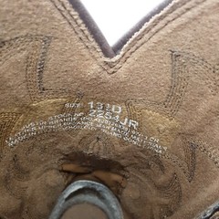 JUSTIN Distressed Boots Kids Junior Size 13.5 D 2254JR Brown Cowboy Western