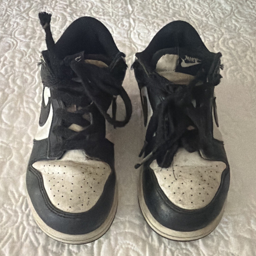 Nike Black/White Colorblock Low Top Lace-Up Sneakers Unisex Kids US 2.5