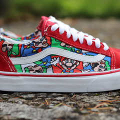 VANS Old Skool Super Mario and Luigi Custom Hand Detailed Any SIze