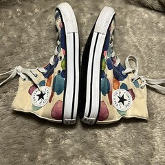 Converse Paint Splatter Lace Up High Top Sneakers 656144F Big Kid Junior Size 2