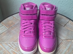 Fila F-14 Style#3FMO1832-787 Youth Big Kid US Sz 4 Purple High Top Gently Used