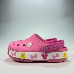Crocs Fun Lab Mickey Lights Clog Pink Lightweight Slip On Shoes Youth Size 8