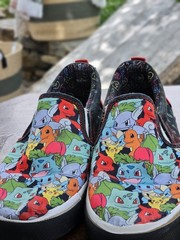 Pokémon Pikachu Canvas Slip-On Shoes Multicolor Unisex Kids US 4 Rubber Sole