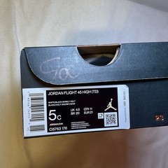TD Nike Jordan Flight 45 High Kids White Pink Toddler CI5763-176 NEW Size 5c