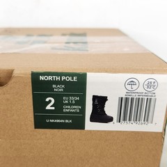 2 BIG KIDS – Kamik North Pole WATERPROOF INSULATED Snow Boots – Black