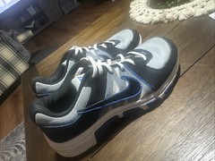Nike T-Run 5 Size Running Shoes Grey/black/blue US 7Y 443990-001 Sneakers