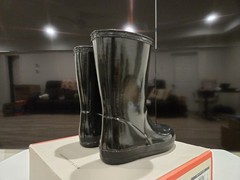 Hunter Little Kids Original First Classic Gloss Rain Boots, Boys Sz 7, Girls 8