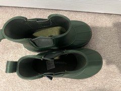 Sperry Kids Green Rubber Rain Boots Size 7 Waterproof Pull On
