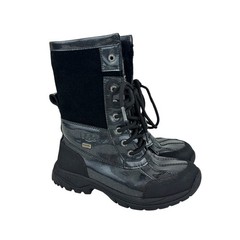 UGG Butte II Kids Winter Boots 3 Black Glitter