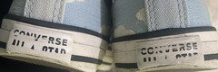 Converse Chuck Taylor All Star High Top Youth Size 2 Sneakers Blue Cloud Print