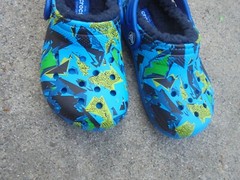 New Crocs Classic Lined Graphic Clog Child’s 10 Black Liner